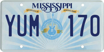 MS license plate YUM170