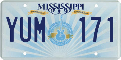 MS license plate YUM171