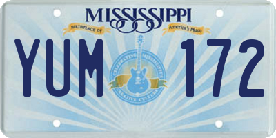 MS license plate YUM172