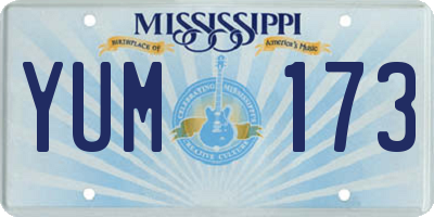 MS license plate YUM173