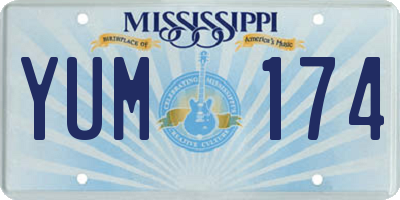 MS license plate YUM174