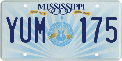 MS license plate YUM175