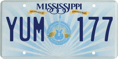 MS license plate YUM177