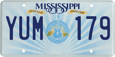 MS license plate YUM179