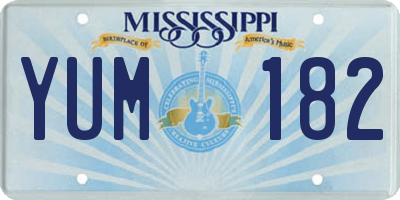 MS license plate YUM182