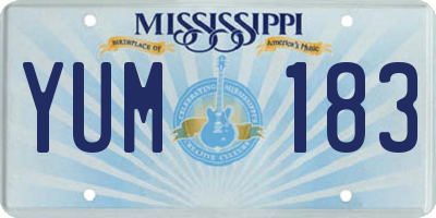 MS license plate YUM183