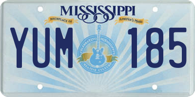 MS license plate YUM185