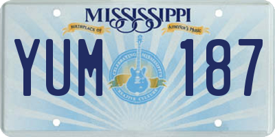 MS license plate YUM187