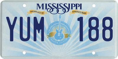 MS license plate YUM188