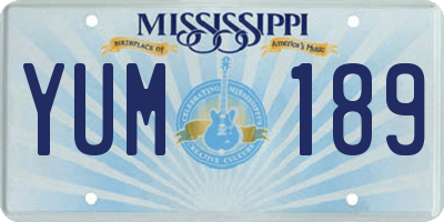 MS license plate YUM189