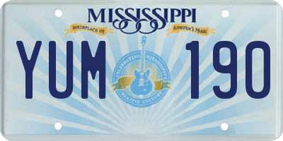 MS license plate YUM190