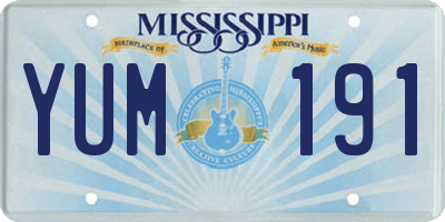 MS license plate YUM191