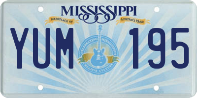 MS license plate YUM195