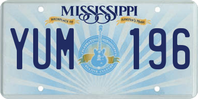 MS license plate YUM196