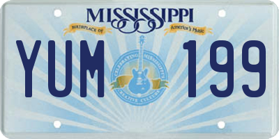 MS license plate YUM199