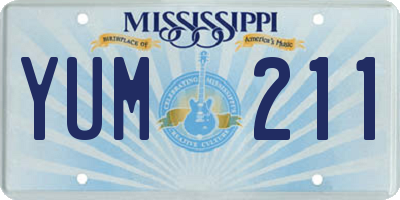 MS license plate YUM211