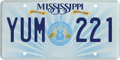 MS license plate YUM221