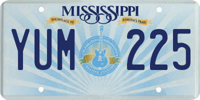 MS license plate YUM225