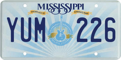 MS license plate YUM226