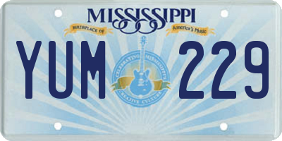 MS license plate YUM229