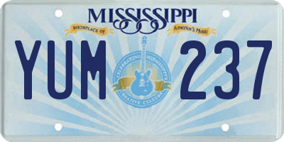 MS license plate YUM237