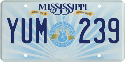 MS license plate YUM239