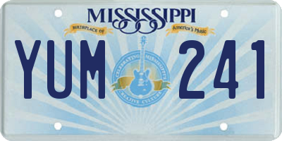 MS license plate YUM241