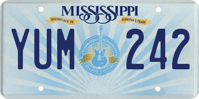 MS license plate YUM242