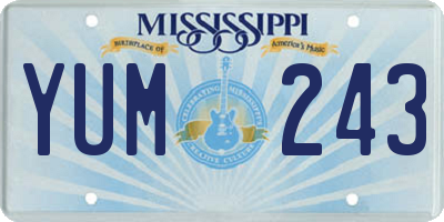 MS license plate YUM243
