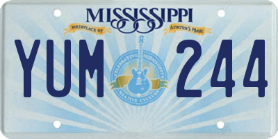 MS license plate YUM244