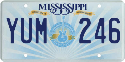 MS license plate YUM246