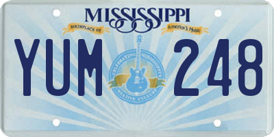 MS license plate YUM248