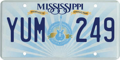 MS license plate YUM249