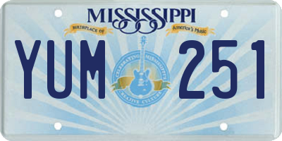 MS license plate YUM251