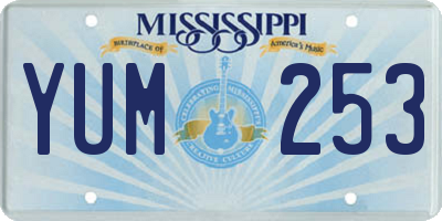 MS license plate YUM253