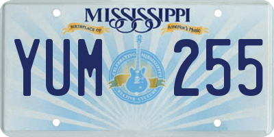 MS license plate YUM255