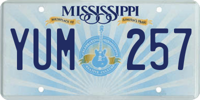 MS license plate YUM257