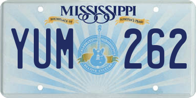 MS license plate YUM262
