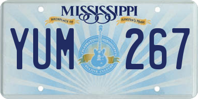 MS license plate YUM267