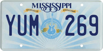 MS license plate YUM269