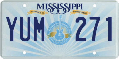 MS license plate YUM271