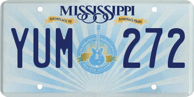 MS license plate YUM272