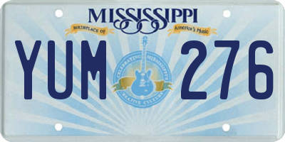MS license plate YUM276