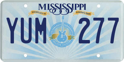MS license plate YUM277