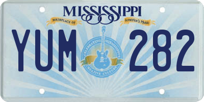 MS license plate YUM282