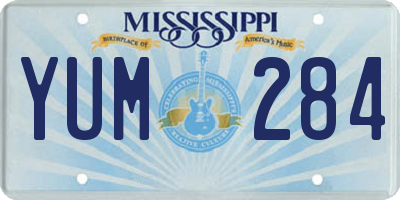 MS license plate YUM284