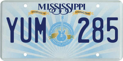 MS license plate YUM285