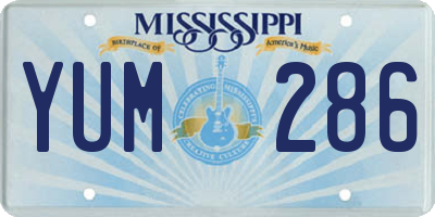 MS license plate YUM286