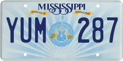 MS license plate YUM287