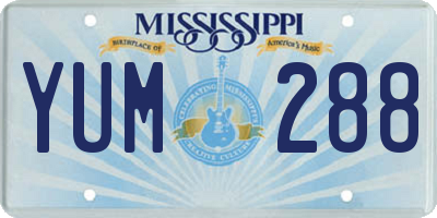 MS license plate YUM288